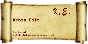 Kobza Edit névjegykártya